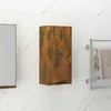 Image de Armoire De Salle De Bain Murale Chêne Fumé 32x20x67 Cm Vidaxl
