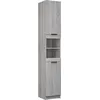 Image de Armoire De Bain Sonoma Gris 32x34x188,5 Cm Bois D'ingénierie Vidaxl
