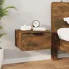 Image de Table De Chevet Murale Chêne Fumé 34x30x20 Cm Vidaxl