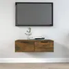 Image de Armoire Murale Chêne Fumé 68x30x20 Cm Bois D'ingénierie Vidaxl