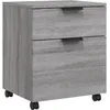 Image de Classeur Mobile Avec Roues Sonoma Gris 45x38x54 Cm Bois Vidaxl