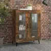 Image de Buffet Chêne Fumé 69,5x34x90 Cm Bois D'ingénierie Vidaxl