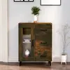 Image de Buffet Chêne Fumé 69,5x34x90 Cm Bois D'ingénierie Vidaxl