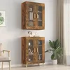 Image de vidaXL Armoire murale suspendue Chêne fumé 695x34x90 cm 817387