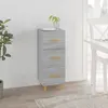 Image de Buffet Sonoma Gris 34,5x34x90 Cm Bois D'ingénierie Vidaxl