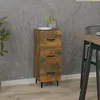 Image de Buffet Chêne Fumé 34,5x34x90 Cm Bois D'ingénierie Vidaxl