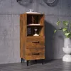 Image de Buffet Chêne Fumé 34,5x34x90 Cm Bois D'ingénierie Vidaxl