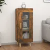 Image de Buffet - Chêne Fumé - 345x34x90 cm - 1 porte - Bois dingénierie - Style contemporain
