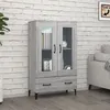 Image de Buffet Sonoma Gris 70x31x115 Cm Bois D'ingénierie Vidaxl