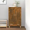 Image de Buffet Haut Chêne Fumé 70x31x115 Cm Bois D'ingénierie Vidaxl