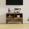 Image de Meuble Tv Chêne Fumé 80x36x50 Cm Bois D'ingénierie Vidaxl