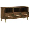 Image de Meuble Tv Chêne Fumé 102x36x50 Cm Bois D'ingénierie Vidaxl