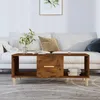 Image de Table Basse Chêne Fumé 102x50x40 Cm Bois D'ingénierie Vidaxl