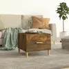 Image de Table Basse Chêne Fumé 50x50x40 Cm Bois D'ingénierie Vidaxl