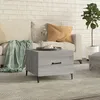 Image de Table Basse Avec Pieds En Métal Sonoma Gris 50x50x40 Cm Vidaxl