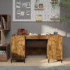 Image de Bureau Chêne Fumé 140x50x75 Cm Bois D'ingénierie Vidaxl