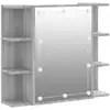 Image de Vidaxl armoire à miroir avec led sonoma gris 70x16,5x60 cm