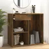 Image de Armoire Cosmétique Chêne Fumé 80x40x75 Cm Bois D'ingénierie Vidaxl