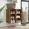 Image de Armoire À Chaussures Chêne Fumé 52,5x30x50 Cm Vidaxl