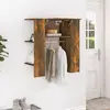 Image de Armoire De Couloir Chêne Fumé 97,5x37x99 Cm Bois D'ingénierie Vidaxl