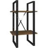 Image de Bibliothèque 2 Niveaux Chêne Brun 40x30x70 Cm Bois D'ingénierie Vidaxl