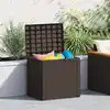 Image de Boîte De Stockage De Jardin Marron 58,5x46x55 Cm Polypropylène Vidaxl