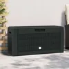 Image de vidaXL Boîte de stockage jardin Anthracite 119x48x60 cm Polypropylène 152197
