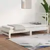 Image de Lit Coulissant Sans Matelas Blanc 2x(90x200) Cm Vidaxl