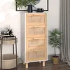 Image de vidaXL Buffet Armoire de Rangement Organisateur de Maison Meuble de Salle de Séjour Intérieur Blanc 40x30x90 cm Bois de Pin 345642
