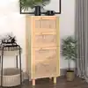 Image de Buffet Marron 40x30x90 Cm Bois De Pin Massif Et Rotin Naturel Vidaxl