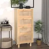 Image de vidaXL Buffet Armoire de Rangement Organisateur de Maison Meuble de Salle de Séjour Intérieur Marron 40x30x90 cm Bois de Pin 345644