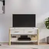 Image de Meuble Tv Blanc 82x38x45 Cm Bois D'ingénierie Vidaxl