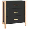 Image de Buffet Noir 62x38x70 Cm Bois D'ingénierie Vidaxl