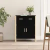 Image de Buffet Noir 62x38x75 Cm Bois D'ingénierie Vidaxl