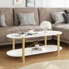 Image de Table Basse Blanc 110x48x40 Cm Bois D'ingénierie Vidaxl