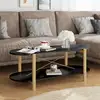 Image de Table Basse Noir 110x48x40 Cm Bois D'ingénierie Vidaxl