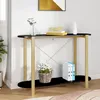 Image de Table Console Noir 110x38x75 Cm Bois D'ingénierie Vidaxl