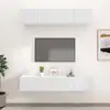 Image de Meubles Tv 4 Pcs Blanc 80x30x30 Cm Bois D'ingénierie Vidaxl