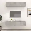 Image de Meubles Tv 4 Pcs Gris Béton 80x30x30 Cm Bois D'ingénierie Vidaxl