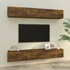 Image de Meubles Tv Muraux 4 Pcs Chêne Fumé 100x30x30 Cm Vidaxl