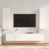 Image de Ensemble De Meubles Tv 4 Pcs Blanc Bois D'ingénierie Vidaxl