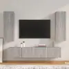 Image de Ensemble De Meubles Tv 4 Pcs Sonoma Gris Bois D'ingénierie Vidaxl