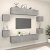 Image de Ensemble De Meubles Tv 8 Pcs Gris Béton Bois D'ingénierie Vidaxl