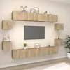 Image de Ensemble De Meubles Tv 8 Pcs Ch  ne Sonoma Bois D'ing ©nierie Vidaxl