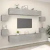 Image de Ensemble De Meubles Tv 8 Pcs Gris Béton Bois D'ingénierie Vidaxl