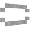 Image de Ensemble De Meubles Tv 8 Pcs Sonoma Gris Bois D'ingénierie Vidaxl