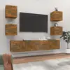 Image de Ensemble De Meubles Tv 6 Pcs Chêne Fumé Bois D'ingénierie Vidaxl