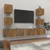 Image de Ensemble De Meubles Tv 6 Pcs Chêne Fumé Bois D'ingénierie Vidaxl