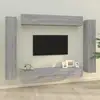 Image de Ensemble De Meubles Tv 8 Pcs Sonoma Gris Bois D'ingénierie Vidaxl