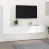 Image de vidaXL Ensemble de meubles TV 4 pcs Blanc Bois dingénierie 3114310
